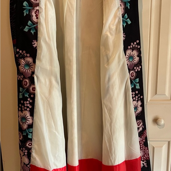 Tendency Ladies XL long coat with lining, black floral - Picture 11 of 12